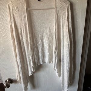 torrid Cream Open-Front Lightweight Cardigan